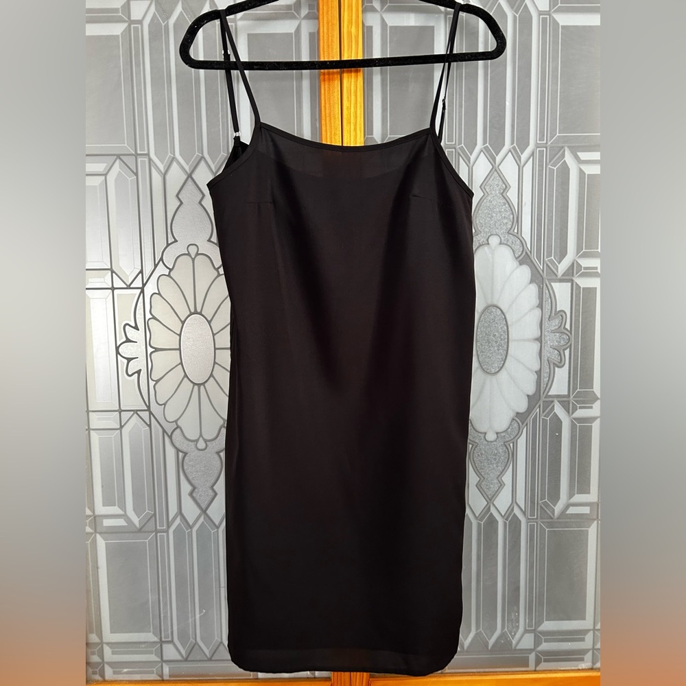 Sea New York Camisole Slip Black Dress Sheer Minimalistic Y2K 90s Sz Small